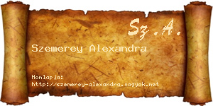 Szemerey Alexandra névjegykártya
